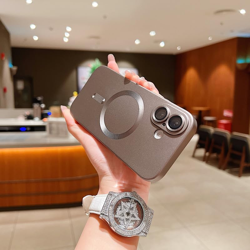 Image of LuxuryKase Premium MagSafe Case for iPhone 17 | Shockproof & Anti-Scratch Cover | Soft Silicone with Wireless Charging | Camera Lens Guard - Grey