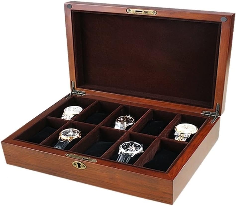 Boîte montre en bois 10 emplacements le cadeau idéal YZCIS