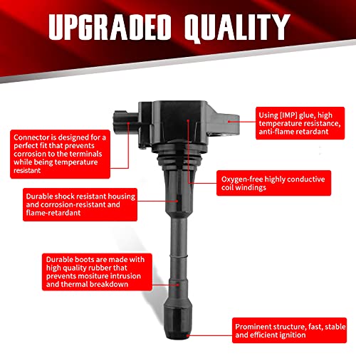 Macax Set Of 6 Ignition Coils Pack Compatible With 2007-2017 Nissan Infiniti Maxima Quest Pathfinder Murano Altima Q50 Qx60 Fx35 3.5L V6 Uf550 #TOP1