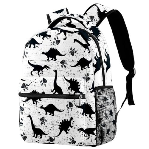 Sac à dos d'école dinosaure grunge multicolore 29.4x20x40cm pour ados