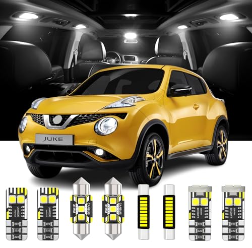 6 Piezas Luces LED Interiores Reemplazo Nissan Juke 2011-2017
