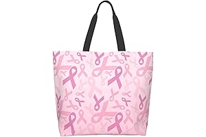Tote Bag Canvas Beach Bag for Breast Cancer