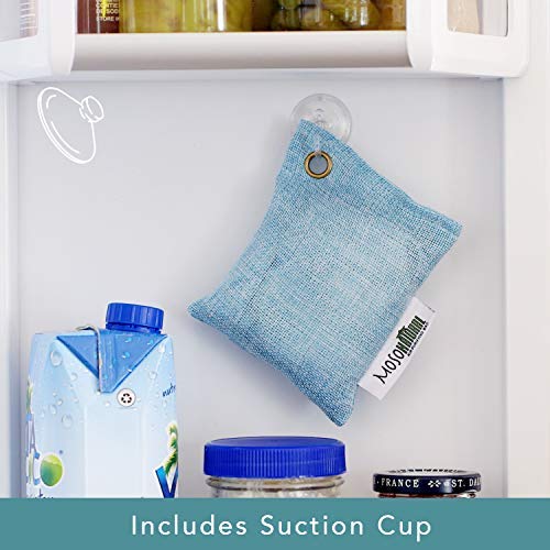 Moso Natural Air Purifying Bag For The Refrigerator And Freezer. (2 Pack) A Scent Free Odor Eliminator And Produce Saver #TOP2