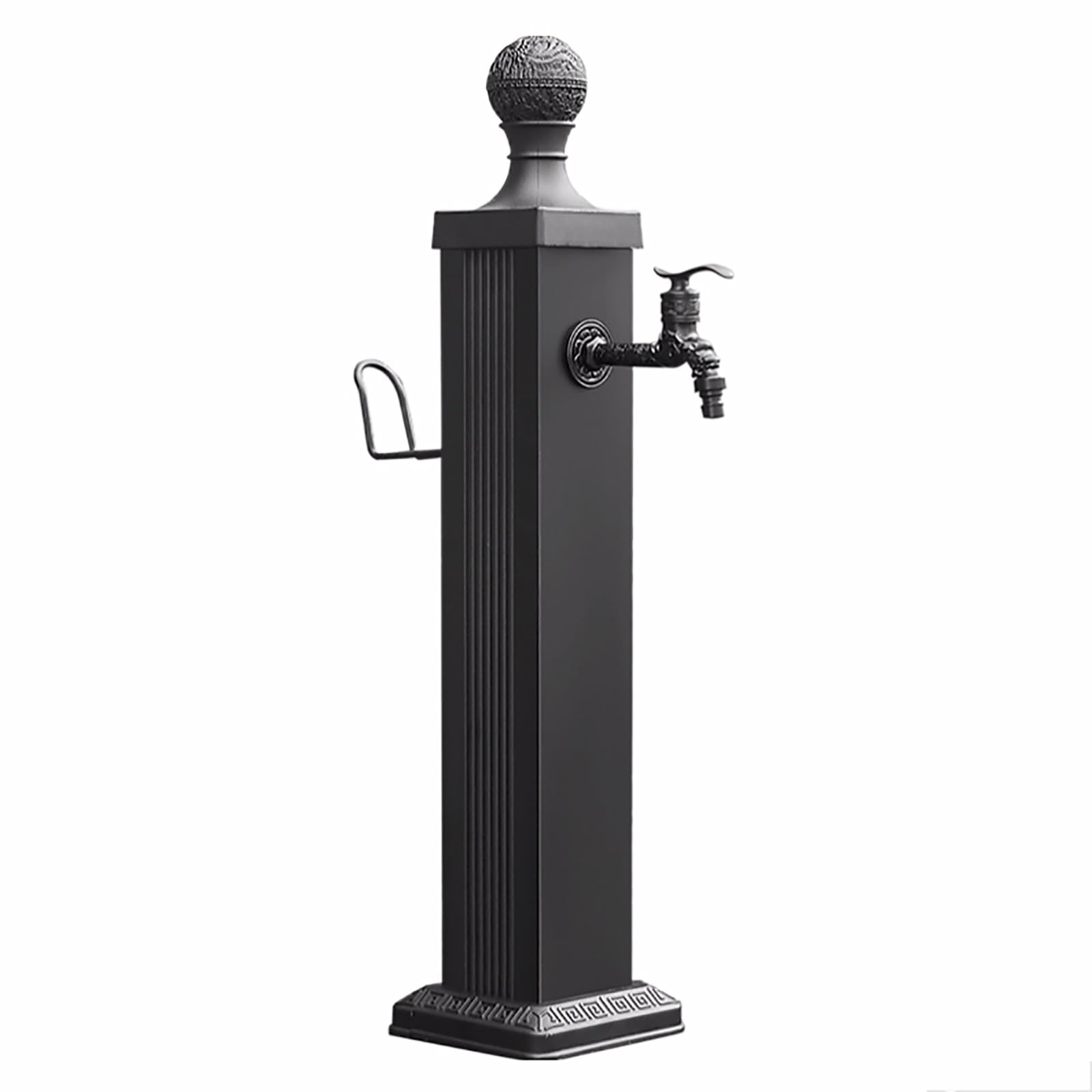WOTZOV Faucet Water Column,Stainless Steel Garden Column Faucet 304 - Outdoor Antifreeze Water Dispenser Hydrant, Decorative Vertical Water Column，Black 44.9in/114cm
