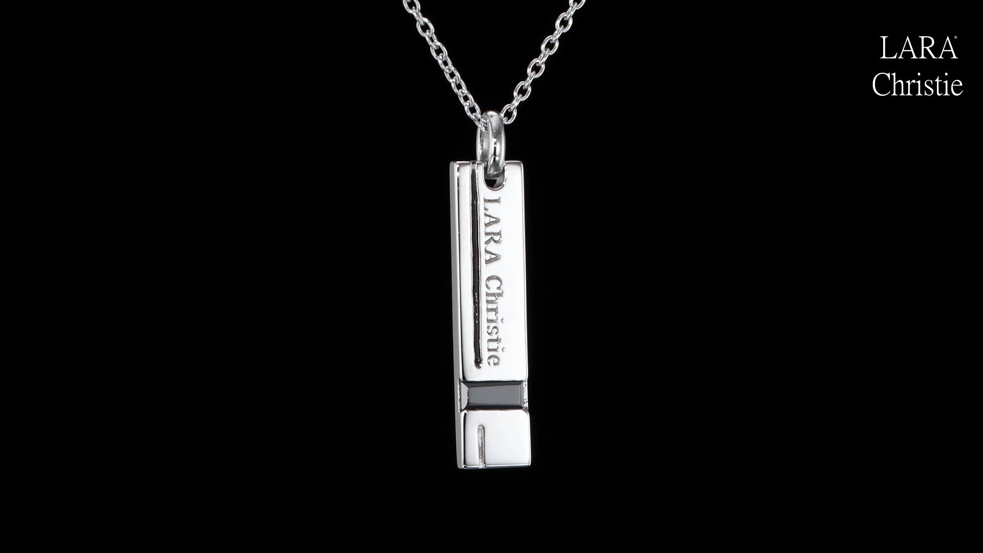 Amazon.co.jp: Lara Christie Cp3037-b Sideway Necklace Black
