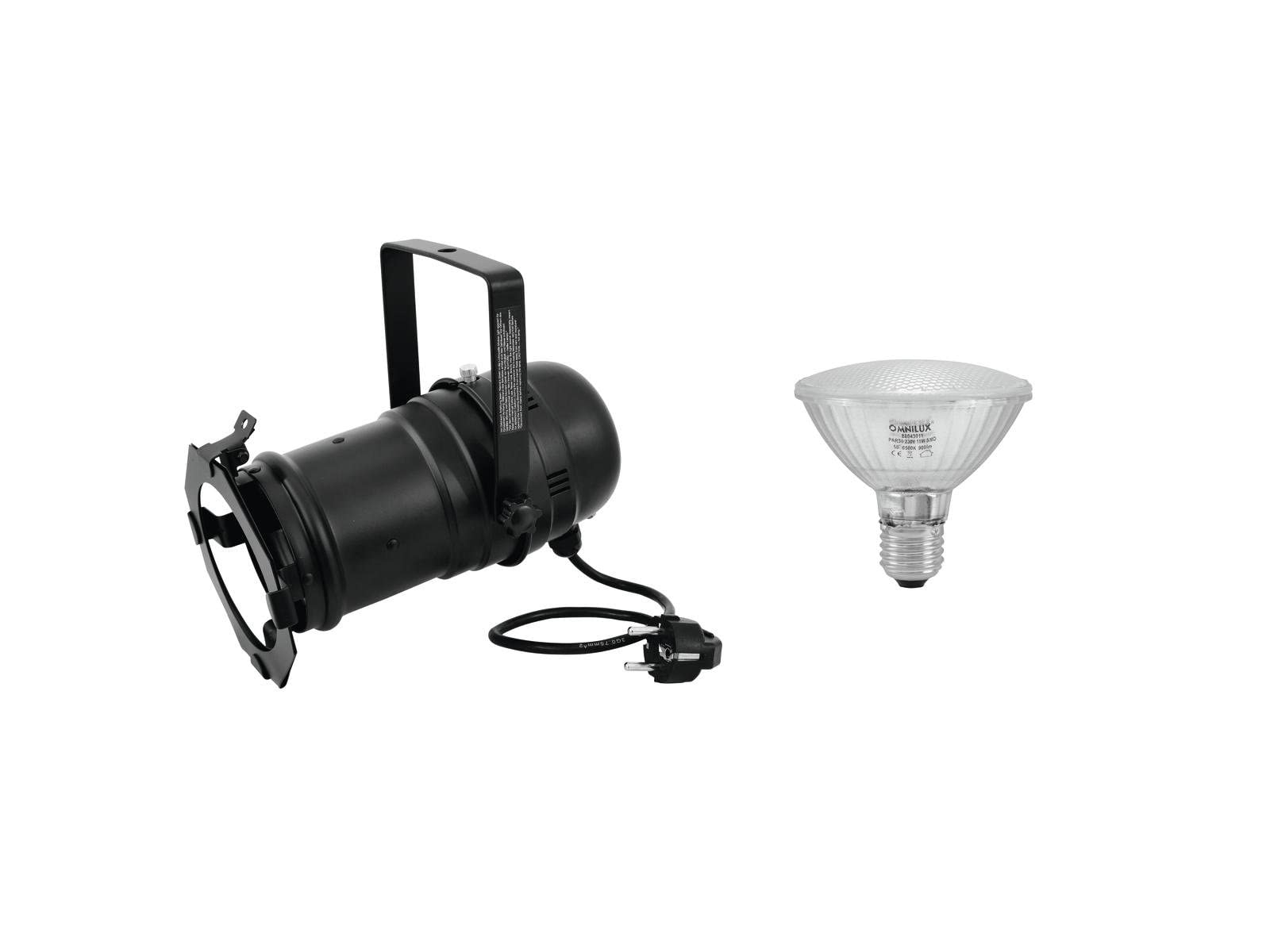 Eurolite Impostare PAR-30 Spot BK PAR-30 230V SMD 11W E-27 LED 6500K