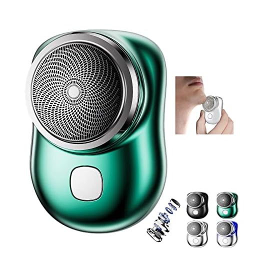 Barbeador elétrico portátil mini barbeador, barbeador elétrico portátil de bolso 2023, mini barbeador elétrico Magic USB para homens, uso em casa, viagens (verde)