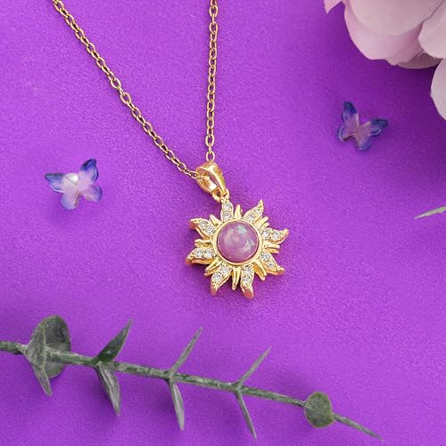 Tangled Purple Sun Necklace, Halloween Tangled Costume for Adult Women Girls as Fairy Gold Sun Pendant Necklace, Purple Accessories Halloween Jewelry Gifts Outfits Skirt Dress2