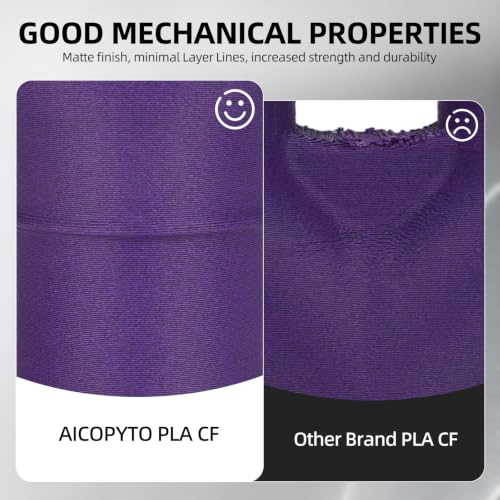 Image of PLA-CF Carbon Fiber PLA 3D Printer Filament 1.75mm 1KG Purple