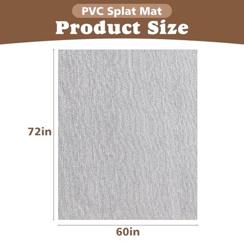 Tapete para piso de manualidades y pintura de 72 x 60 pulgadas, extra grande, impermeable con base antideslizante, lavable para artes, manualidades, pintura y plastilina miniatura 4