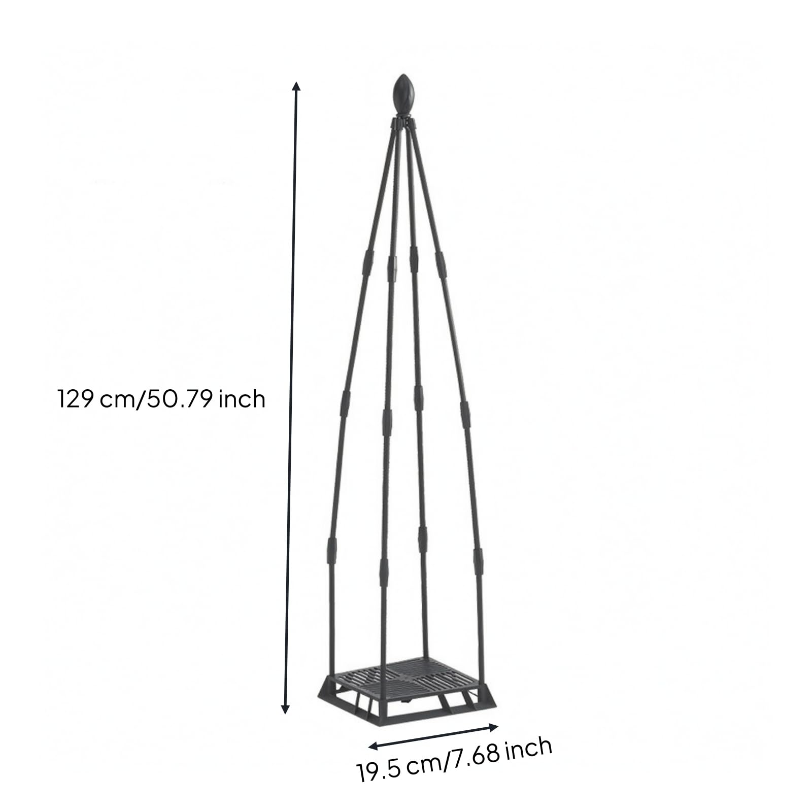 Treillis pour Plantes Grimpantes, Diamètre 19,5 Cm × Hauteur 129 Cm