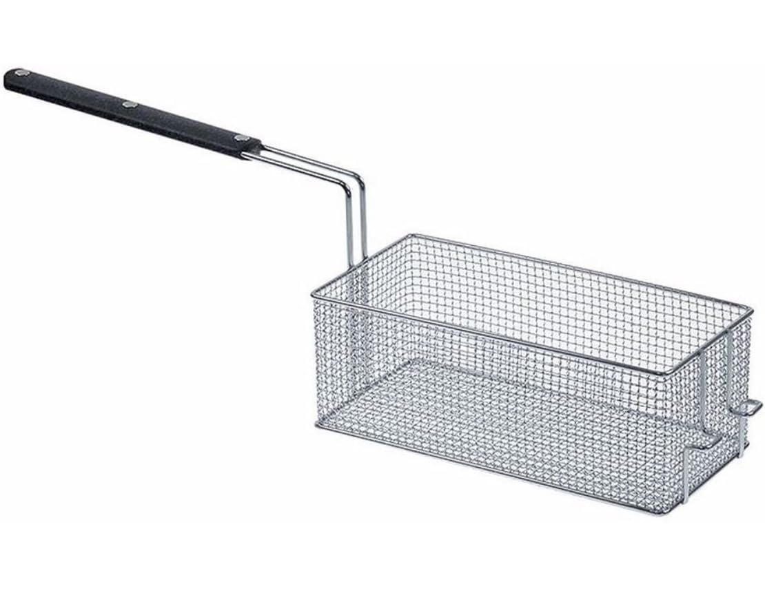 CubetasGastronorm ® cesta freidora 160x330x120 mm acero cromado recambio compatible con Zanussi modelos HFR 410 412 HFR 810 para freidora gas cocina profesional bar restaurante y hoteleria extra