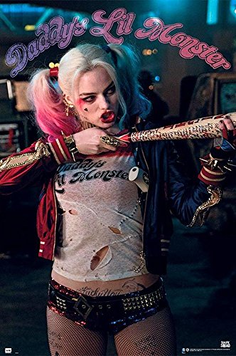 Close Up Suicide Squad - Póster de Harley Quinn Daddys Lil Monster (61 x 91,5 cm) + póster de la película Close Up Suicide Squad