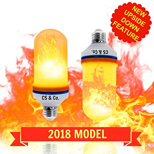 CS & Co. LED Flame bulb light bulbs, Fire Decorative Flickering effect, 105pcs 2835 Simulated Decor Atmosphere Lighting Vintage Flaming for Bar, patio, Festival Decoration By