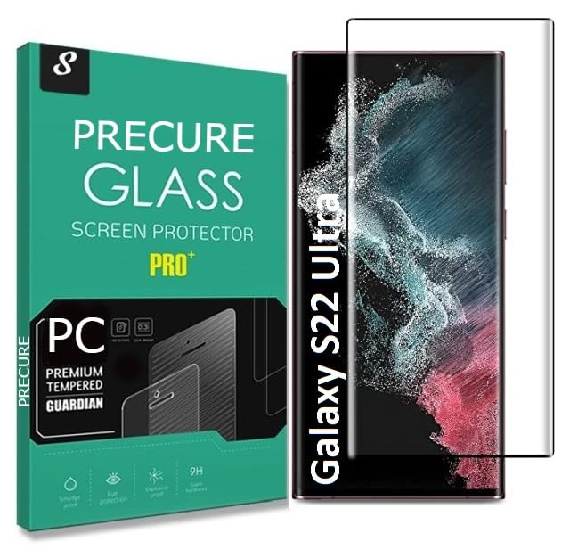 PreCure® Samsung S22 Ultra Tempered Glass Screen Protector, UV Glass