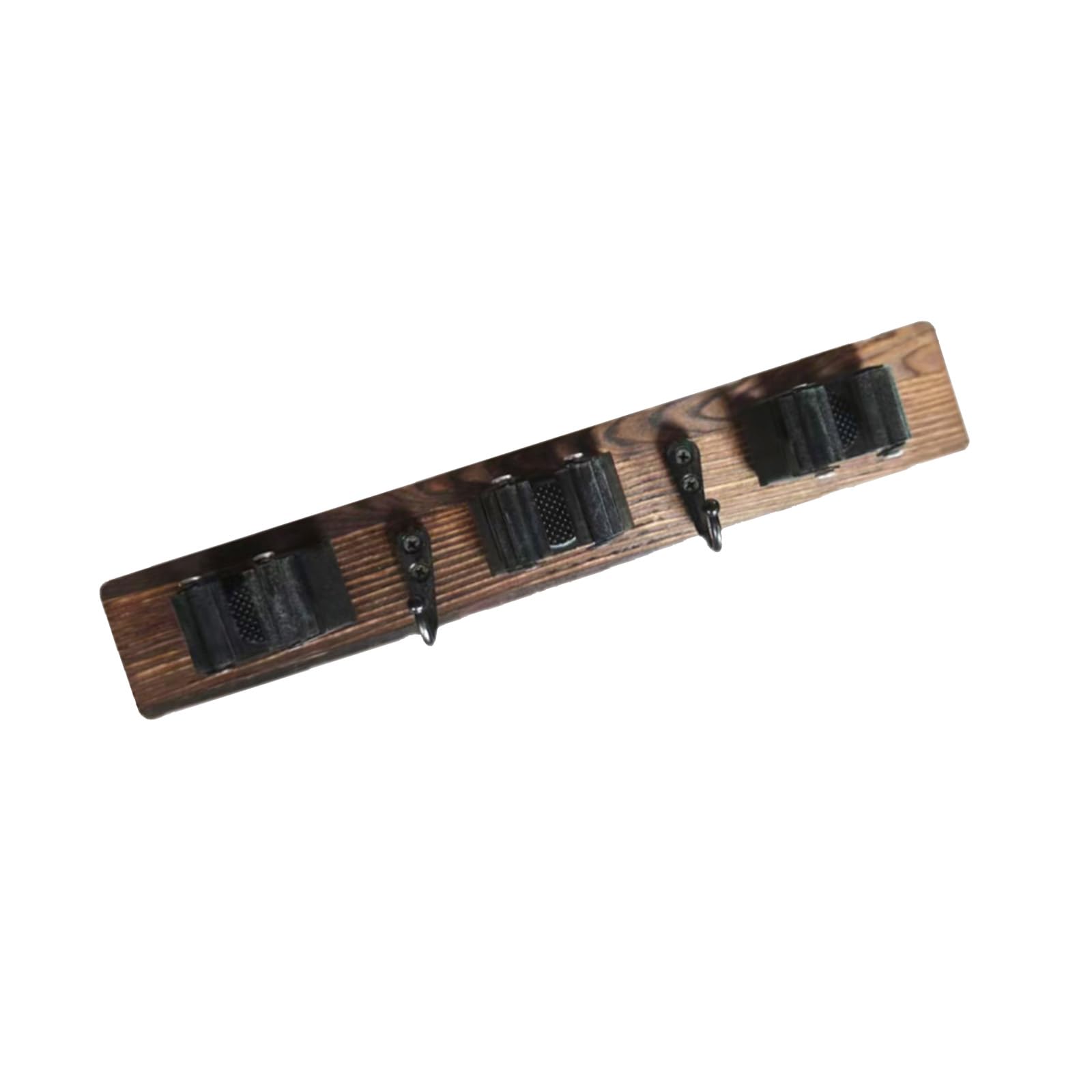 Estante de almacenamiento de madera natural para escobas con gancho para escobas, fregonas, paraguas, organización del hogar, fregona y escoba, soporte de pared