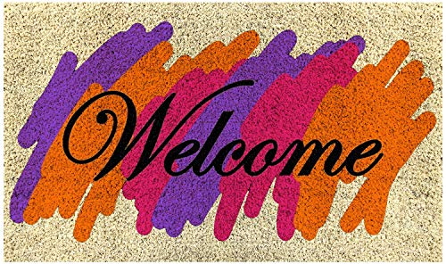 Image of Onlymat Coir & PVC Hard Ecofriendly Merry Christmas Printed Large Doormat for Main Door, Bedroom, Entrance, Home (Multicolour, 75cm x 45 cm x 1.5 cm)