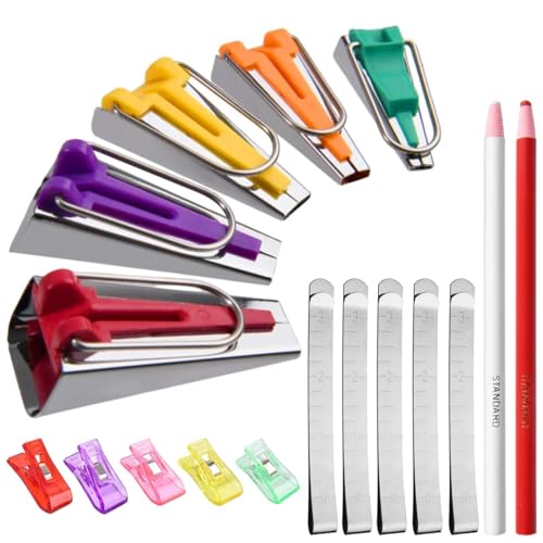Outils de biais 6 à 18 mm SPEEDWOX avec pinces et marqueur pour couture