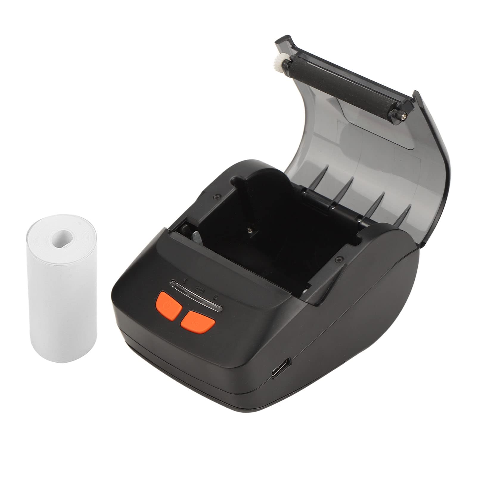 Mini Stampante Termica per Ricevute da 57 Mm, da 60 a 150 Mm/s Stampante per Etichette Portatile Bluetooth a Stampa Rapida, per la Vendita Al Dettaglio di Ristoranti, Compatibile con Android/OS(Nero)
