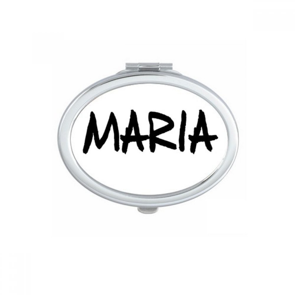 Miroir de poche Jennifer ovale compact et portable pour maquillage nom personnalisé