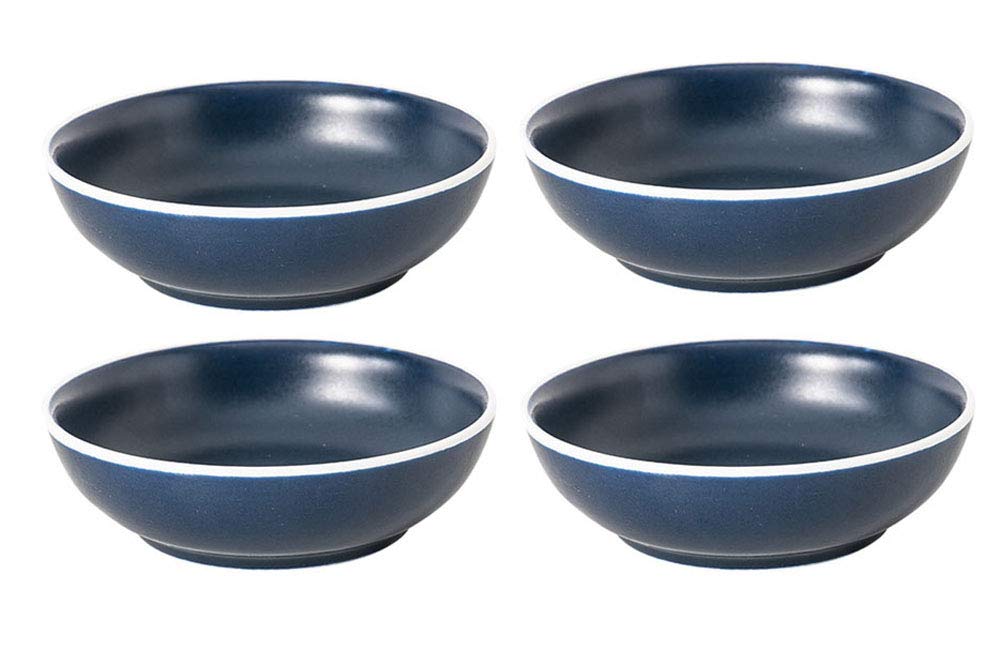 FUYU 4pcs ceramic sauce dish Seasoning Dishes dipping dish Side Dish Snack Dish Appetizer Plate