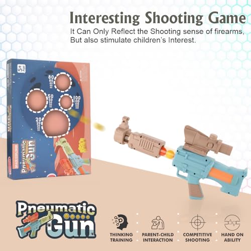 Image of Aditi Toys Space Explorer Pneumatic Gun Include 12 Orange & 12 Yellow Soft Foam Ball, for Indoor Outdoor Use Safe for Boys Girls, Above 5+ Age, BIS Approved