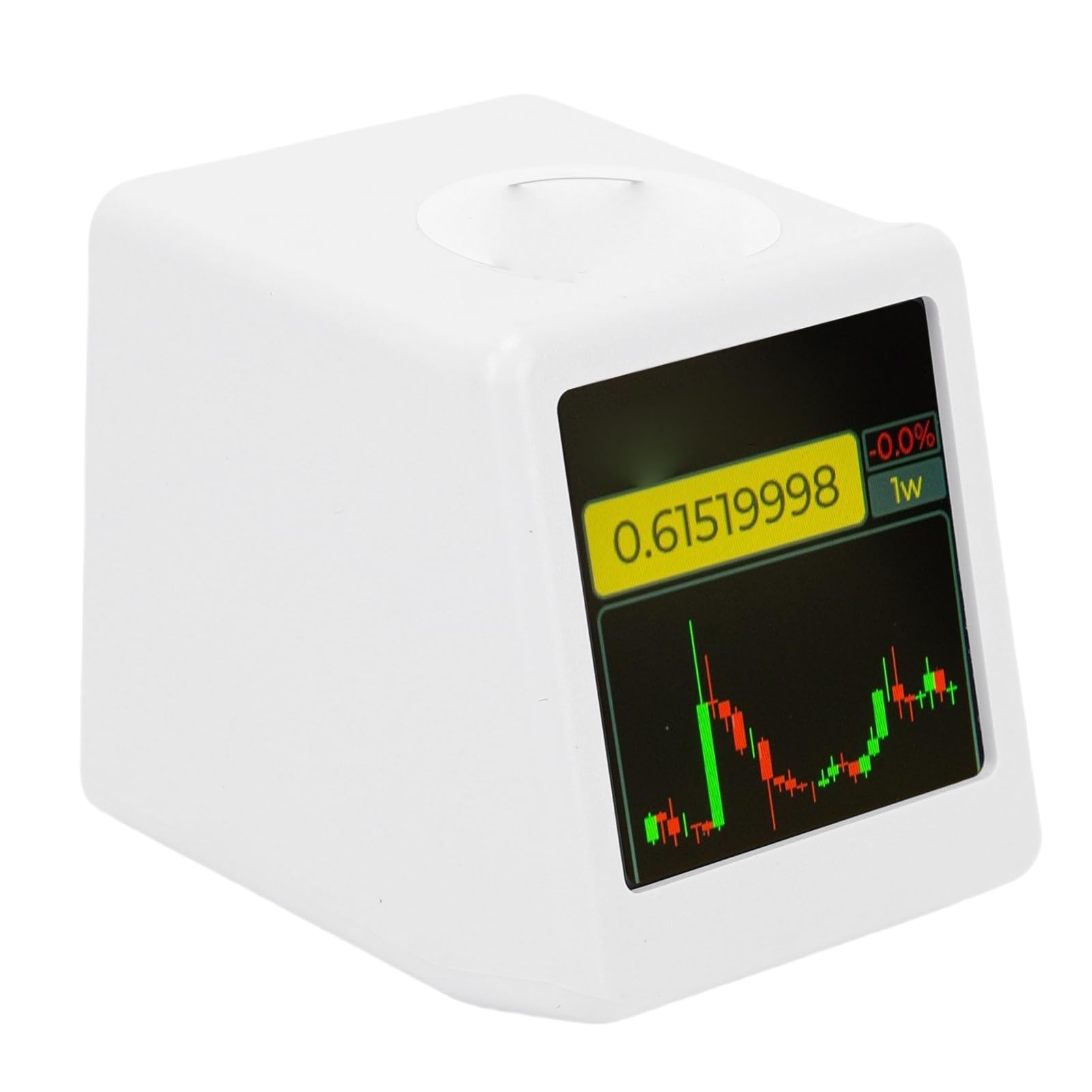 Bewinner Bitcoin Stock Ticker WiFi Crypto Prix en Temps Réel LED Horloge Météo Animation GIF Moniteur Intelligent pour Bureau Table de Nuit BTC ETH (Blanc)