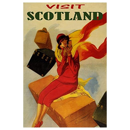 Scotland Vintage Travel Canvas Poster