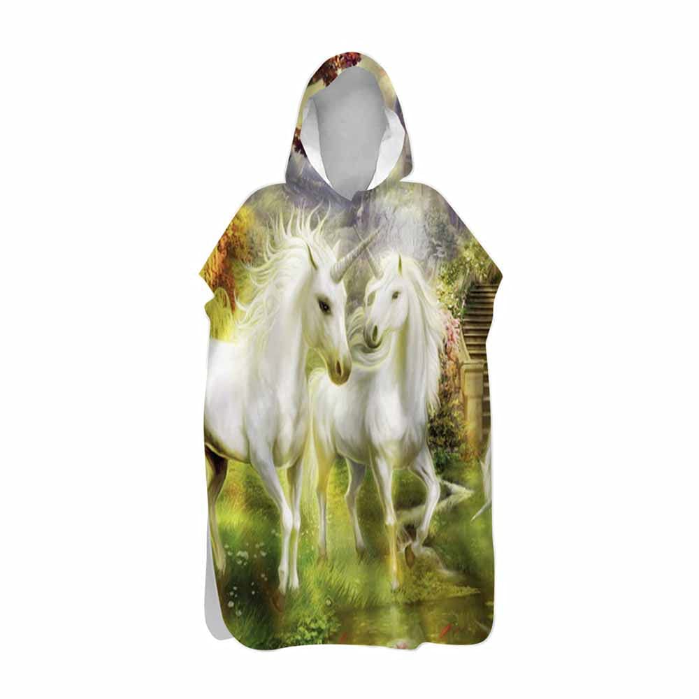 Morbuy Poncho con Cappuccio Stampa Animalier 3D, Compatto Asciugamano per Cambiarsi con Microfibra Assorbente, Tasca Larga per Spiaggia, Nuoto, Surf, Donne & Uomini (75 * 110cm,Balena