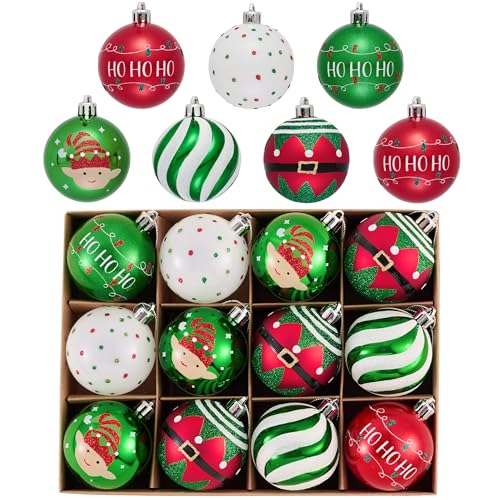 Victor's Workshop Weihnachtskugeln für Weihnachtsdeko,12 Stück 6cm...