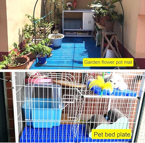 Tapis de sol combiné en plastique MekUk contre l'humidité du chenil