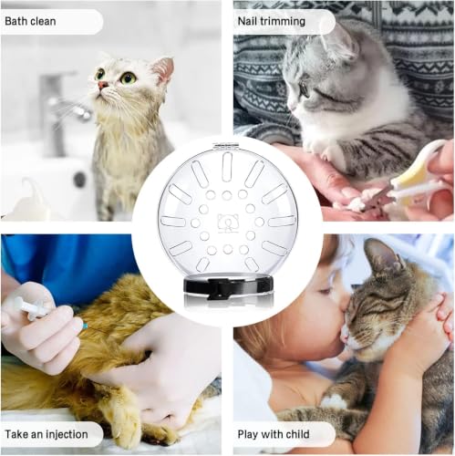 Image of Upgraded Cat Muzzle Grooming Adjustable Anti-Bite Helmet Hood | Cat Mouth Pet Face Cover for Bathing, Taking Injection, Nail Trimming, Anti Bite Muzzle for Feline Grooming, Secure Fit