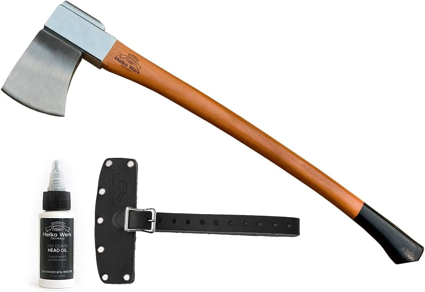1844 Helko Werk Germany Vario Heavy Universal Axe - German Made Heavy Duty Large Felling and Cutting Axe - Head 5.5 lbs, Handle 36 in. (Heavy Universal) #10055