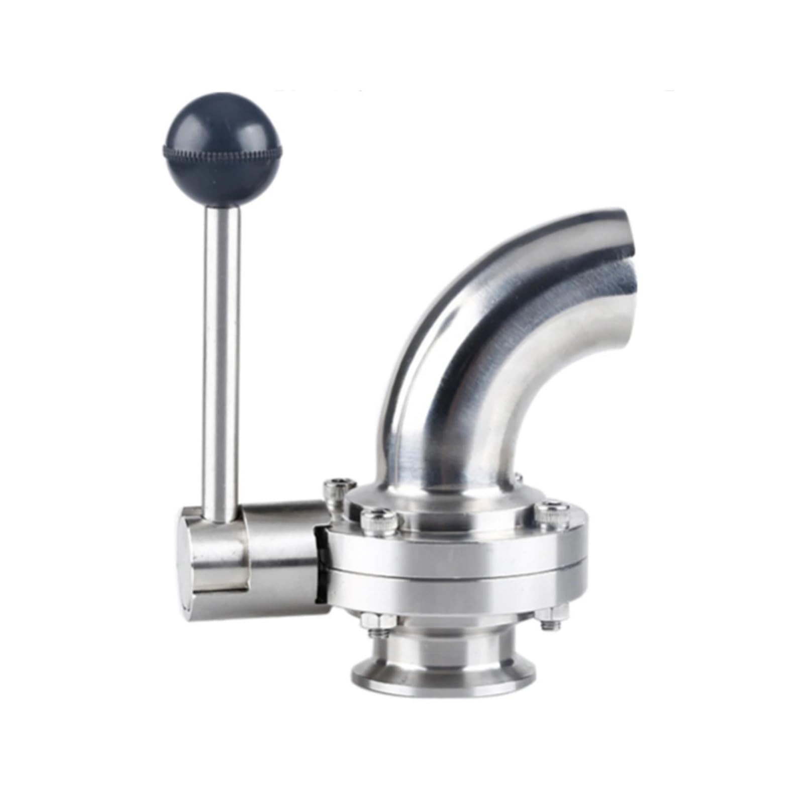 4" Stainless Steel 316 Butterfly Valve Tri Clamp 119mm Elbow Pipe 102mm