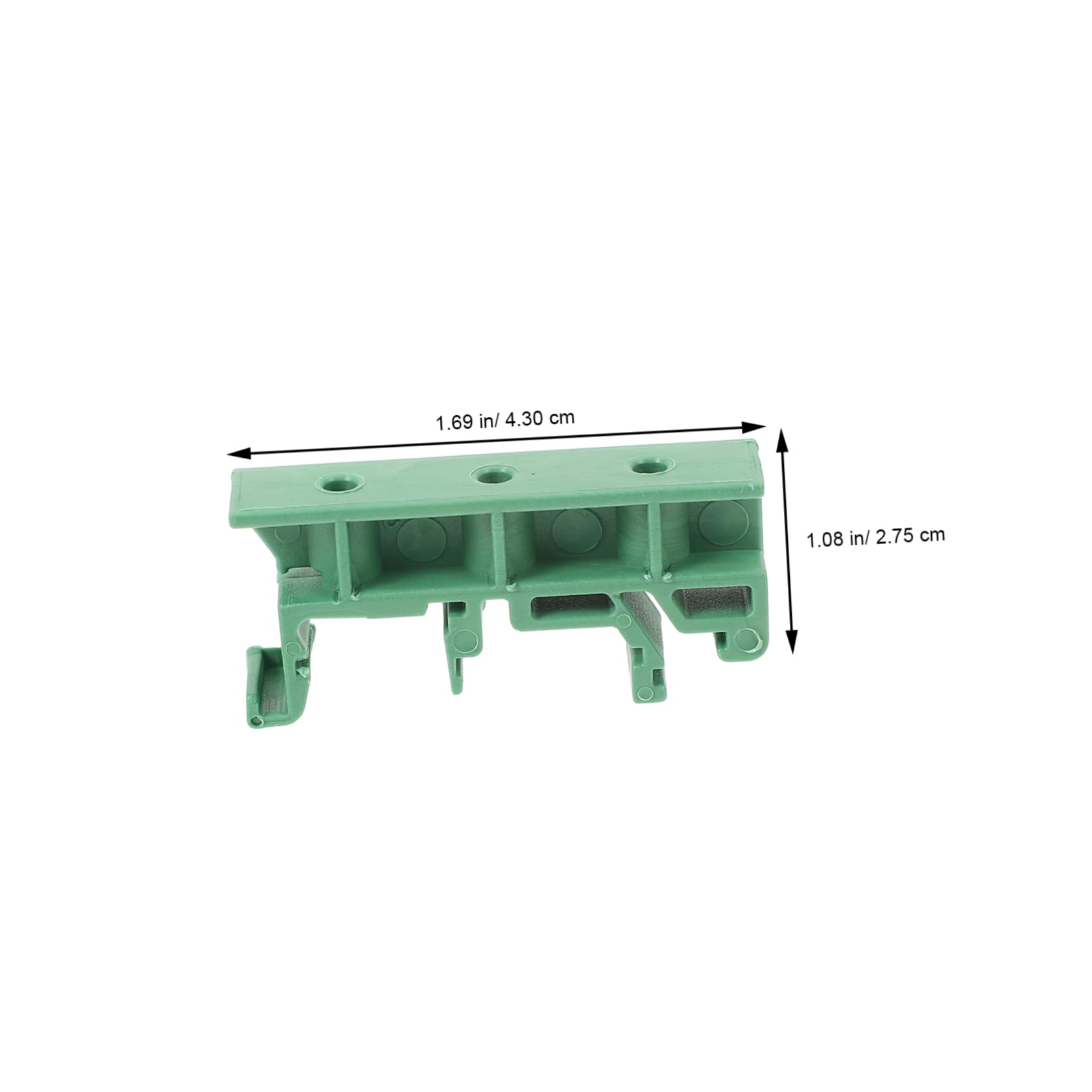NAMOARLY 10 Sets PCB Base Circuit Board Holder Circuit Board Carrier Clip Electrical Clip Circuit Board Mounting Holder Din Rail Mounting Adapter Din Rail Mounting Bracket Green Plastic