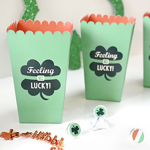 St. Patrick's Day - Saint Patty's Day Party Favor Popcorn Treat Boxes - Set Of 12 #TOP4