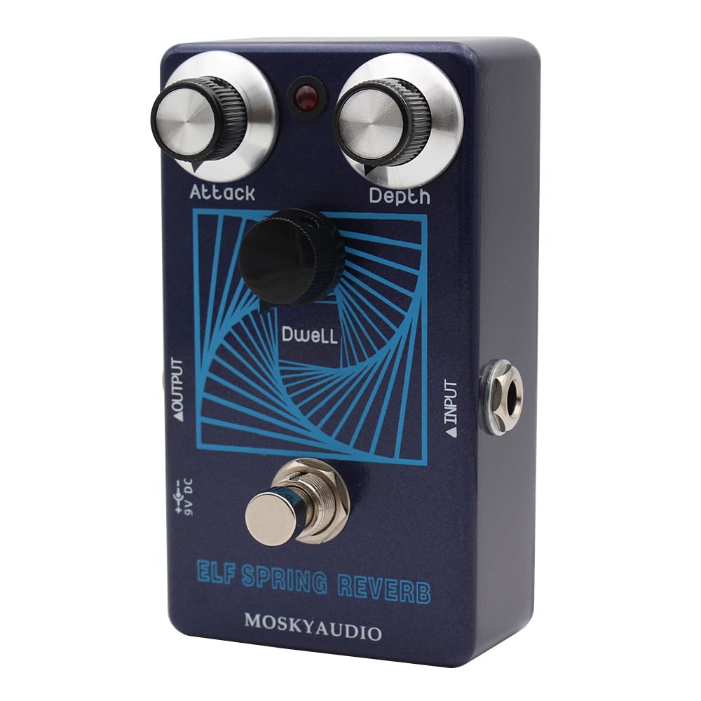ELF SPRING REVERB Guitar Effect Pedal Vintage Voiced Reverb Pedal with True Bypass : Musical Instruments