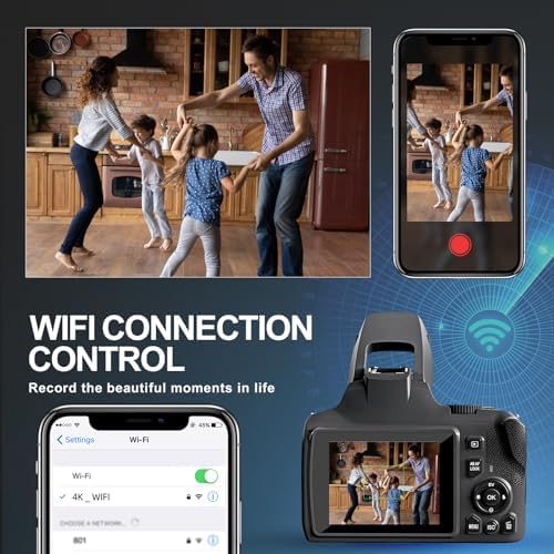 Digital Camera, 64MP&40 X Zoom Cameras for Photography & Video,4K Optical Vlogging Camera for YouTube with Flash, WiFi & HDMI Output,32GB SD Card(2 Batteries) 8 513YAMTOhbL. AC