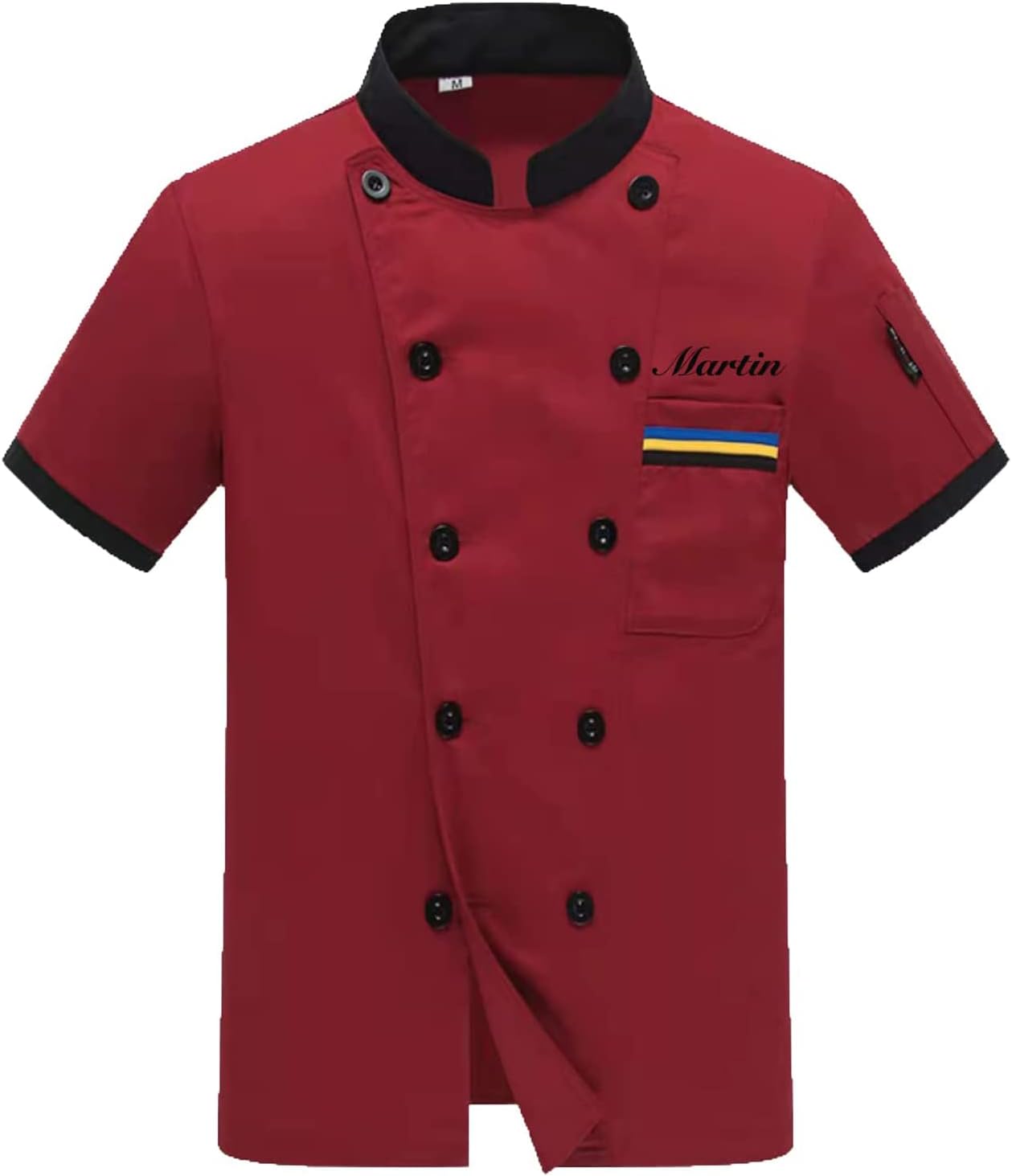 Personalized Chef Jackets Embroidered Chef Short Sleeve Chefs Work Clothes Kitchen Uniforms For Men Women