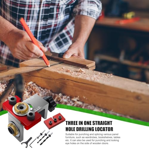 Kit de perçage de jig et de chevilles pour assemblage de meubles en bois - 3