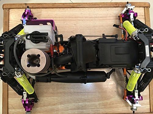 Tensores ajustables de acero endurecido con extremos de aluminio - Juego de 2 piezas para H-P-I 1/8 Savage Flux X XL 4.6 5.9 HP 93535 color púrpura miniatura 3