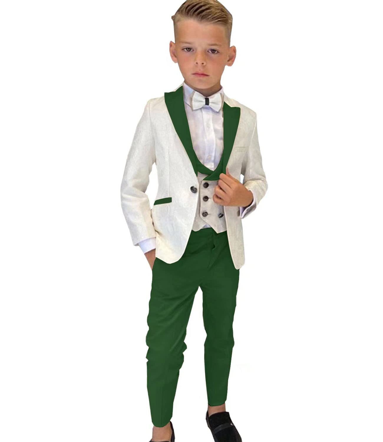 Set di abiti per ragazzi 3 pezzi abiti per ragazzo pantaloni set di abiti da sposa pagina ragazzo partito Prom abito formale
