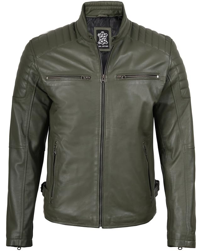 Image of Decrum Real Lambskin Mens Leather Jacket