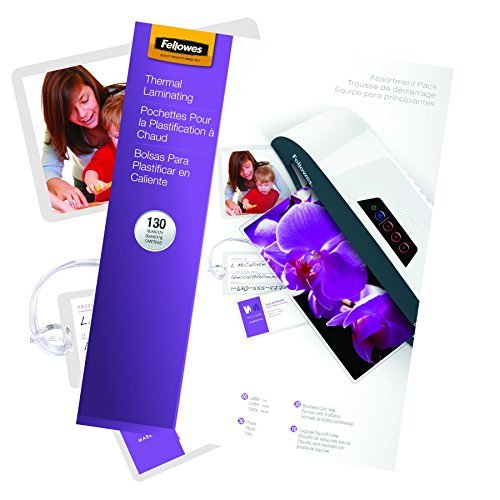 Fellowes Laminating Pouch- Thermal, Starter Kit, 130 Pack (5208502) by Fellowes