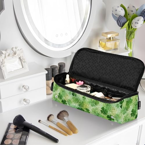 Bolso organizador de herramientas para el cabello Clover Sparkle Green para plancha, rizador, secador y accesorios de peluquería, portátil, resistente al calor con bolsillos internos miniatura 7
