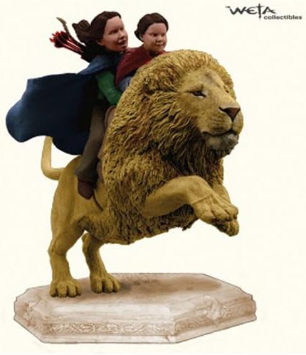Girls Riding On Aslan The Lion from The Lion, The Witch And The Wardrobe