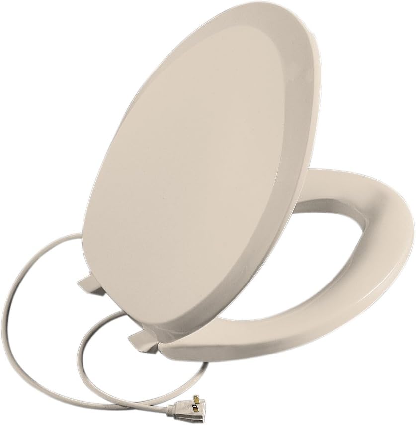 KOHLER K464955 Heated French Curve Toilet Seat, Innocent Blush