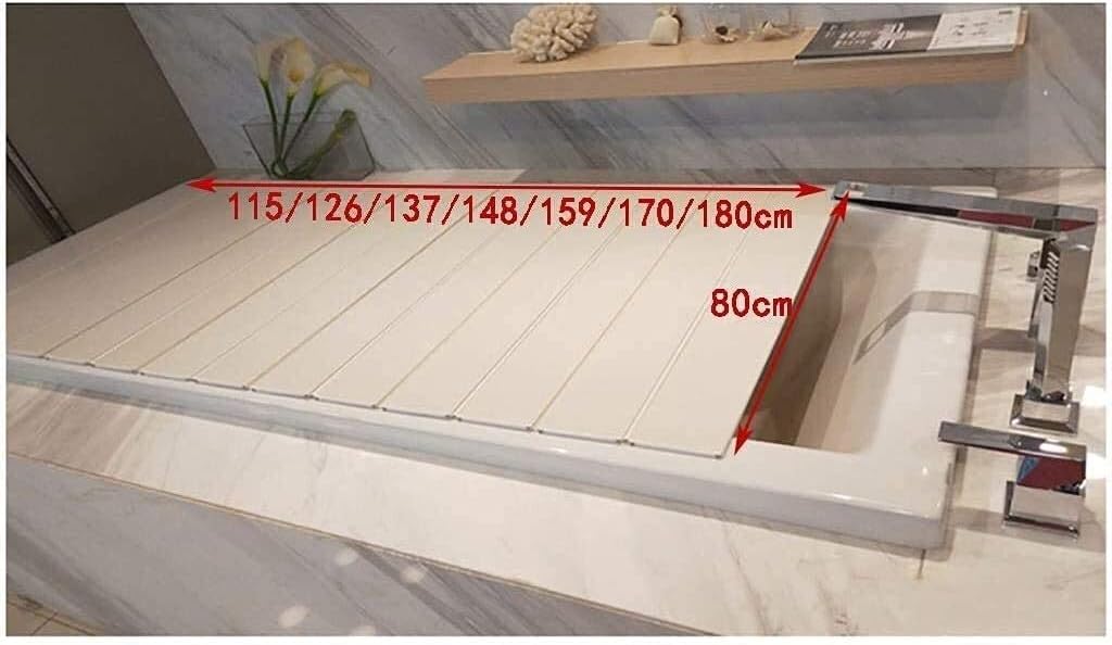 Bath Cover Bathtub Cover Anti-dust Dust Board Bathtub Insulation Cover PVC Foldable Bathtub Cover Bathtub Tray (Size : 126800.6cm) (159 * 80 * 0.6cm)