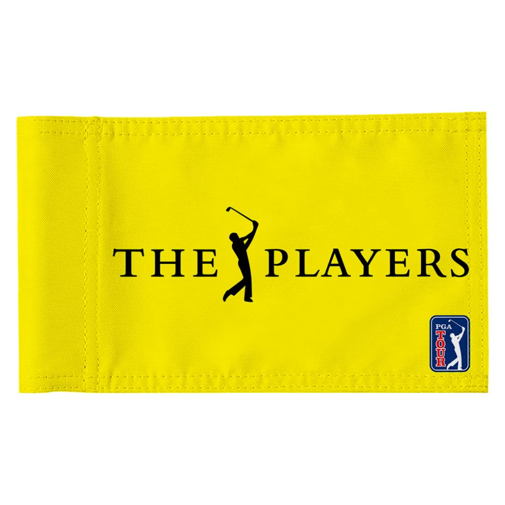2BUT Bandera PGA para jugadores de golf, bandera verde de golf para patio, jardín, doble costura, nailon 600D, bandera de tubo de regulación (amarillo, 20 x 13 pulgadas)