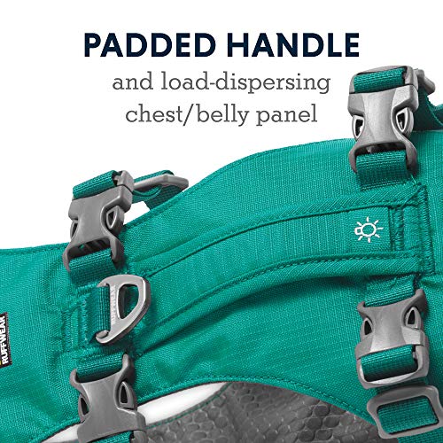 Ruffwear, Flagline Dog Harness, Lightweight Lift-And-Assist Harness With Padded Handle, Meltwater Teal, Large/X-Large #TOP3